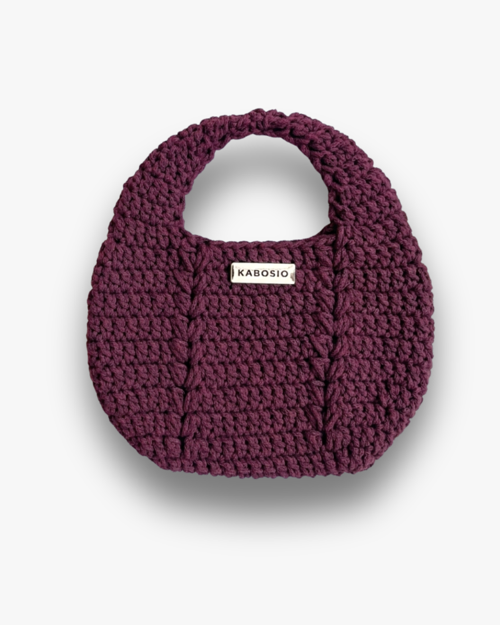 Bolso de Mano Kabosio Luna Crochet Granate
