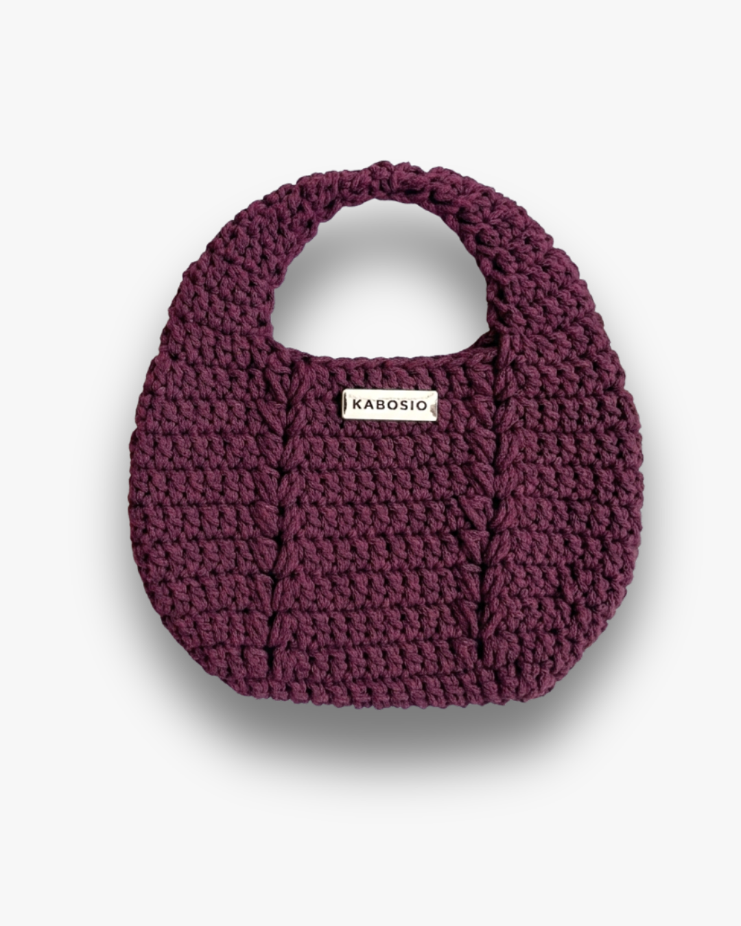 Bolso de Mano Kabosio Luna Crochet Granate