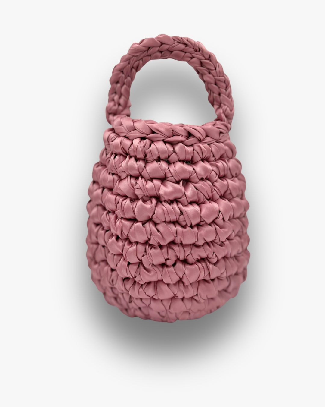 Bolso de Mano Kabosio Perla Crochet Rosa