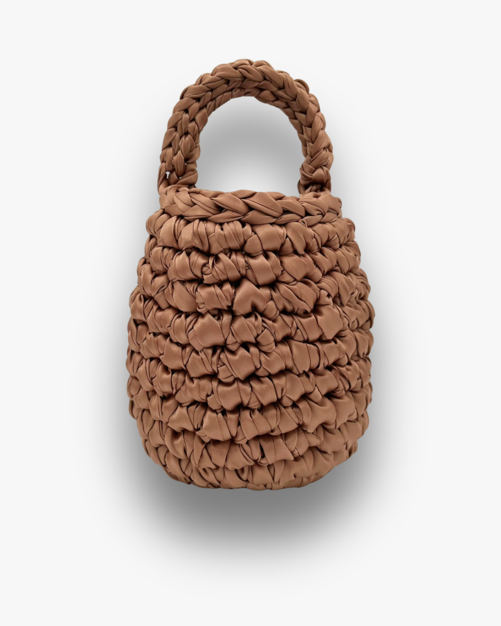 Bolso de Mano Kabosio Perla Crochet Avellana