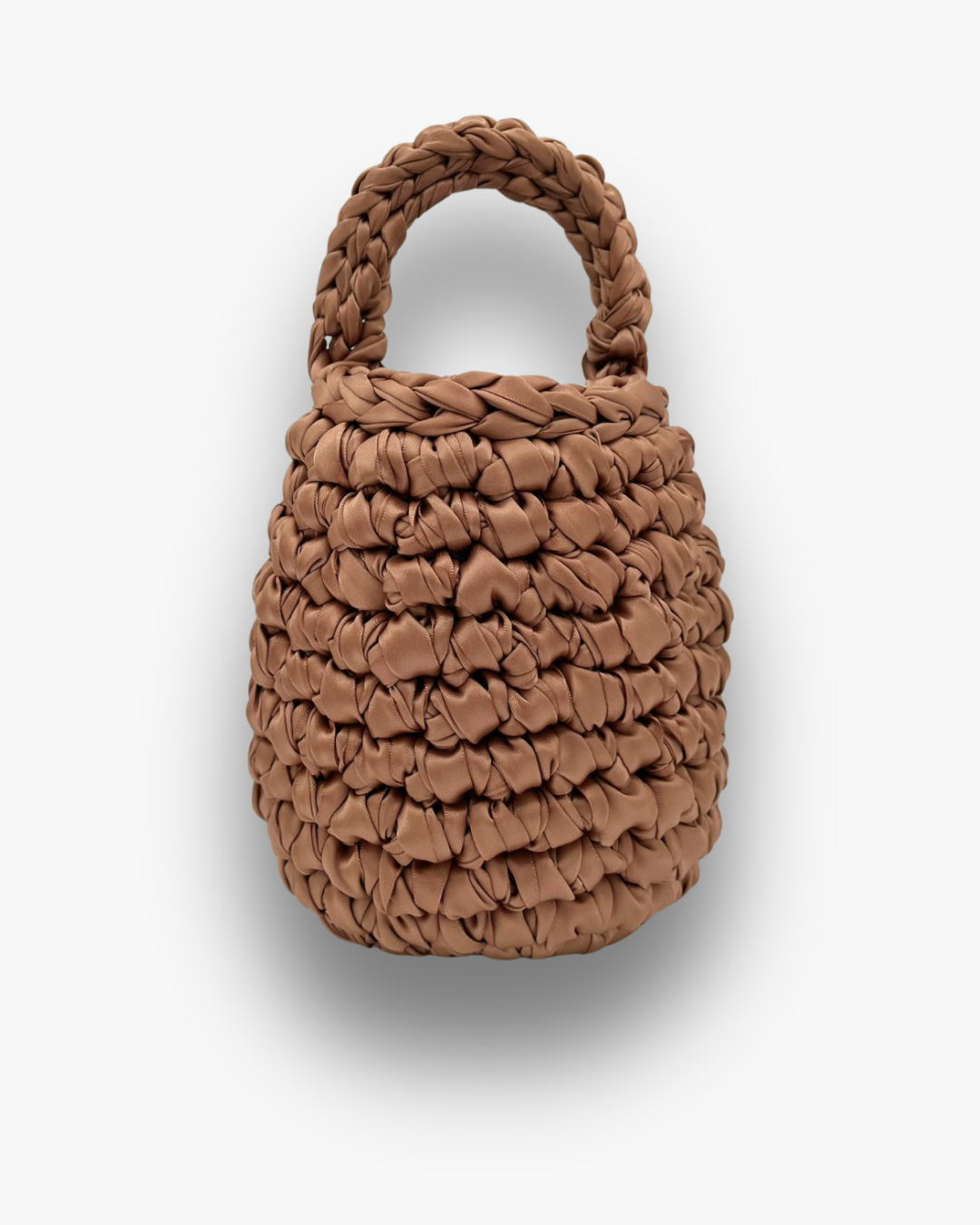 Bolso de Mano Kabosio Perla Crochet Avellana