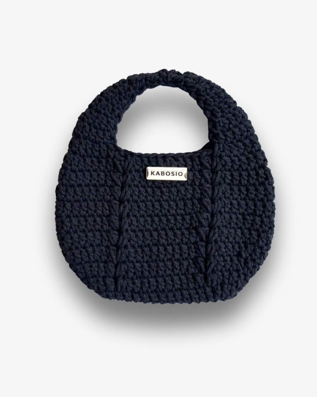 Bolso de Mano Kabosio Luna Crochet Negro