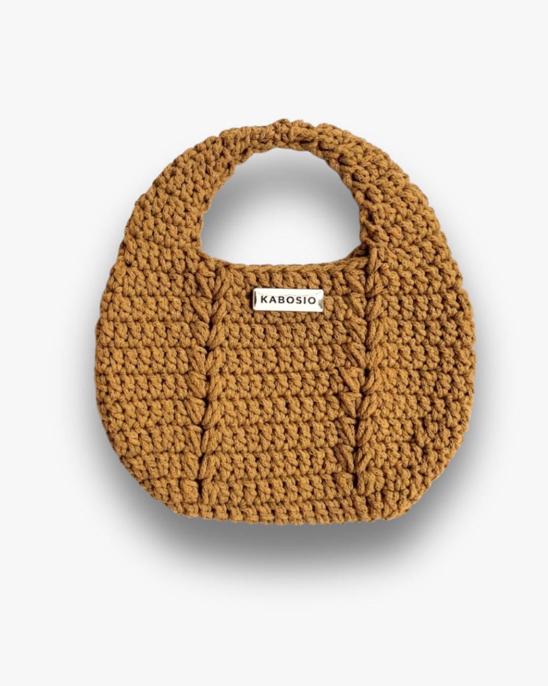 Bolso de Mano Kabosio Luna Crochet Mostaza