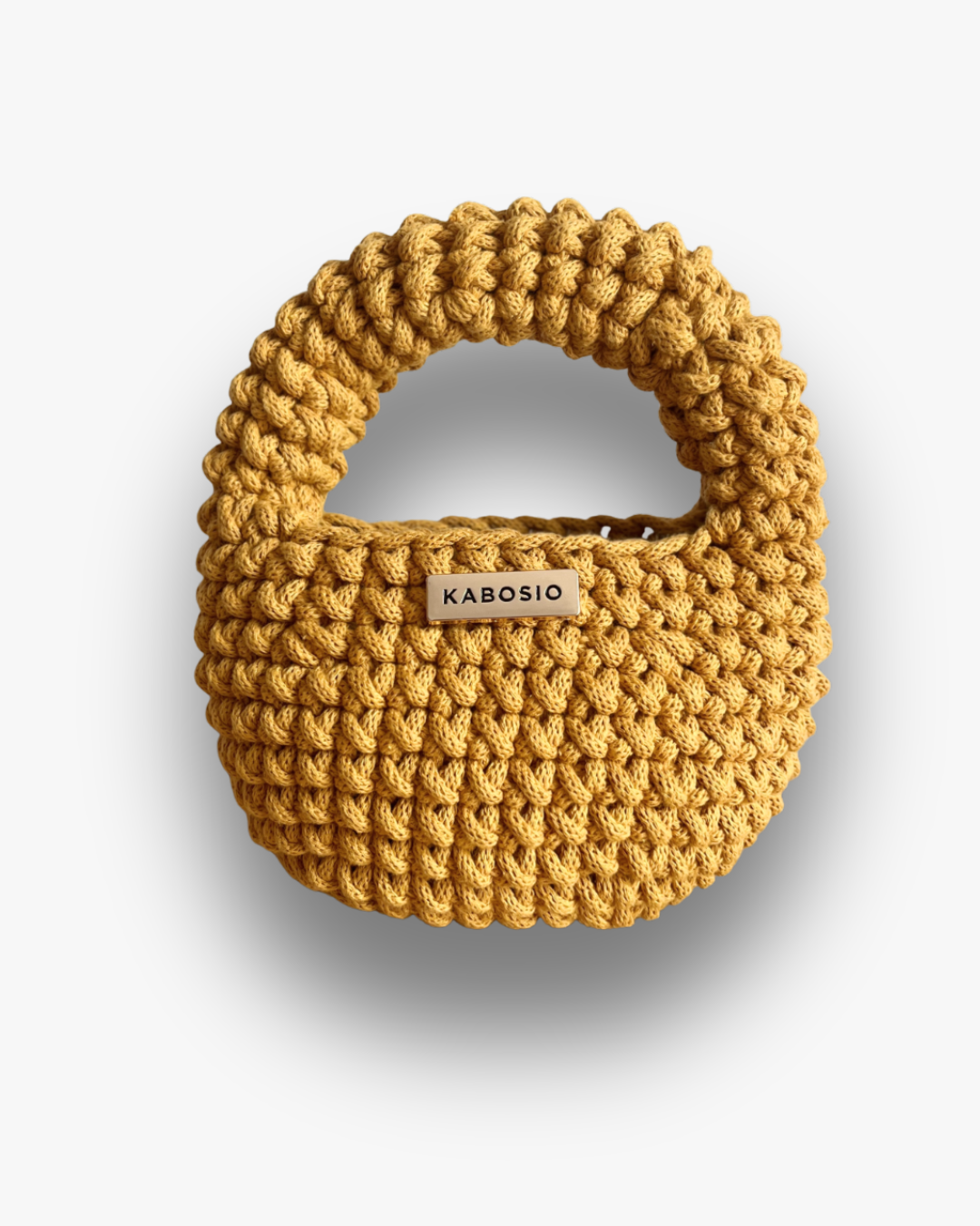 Bolso de Mano Kabosio Coco Crochet Mostaza
