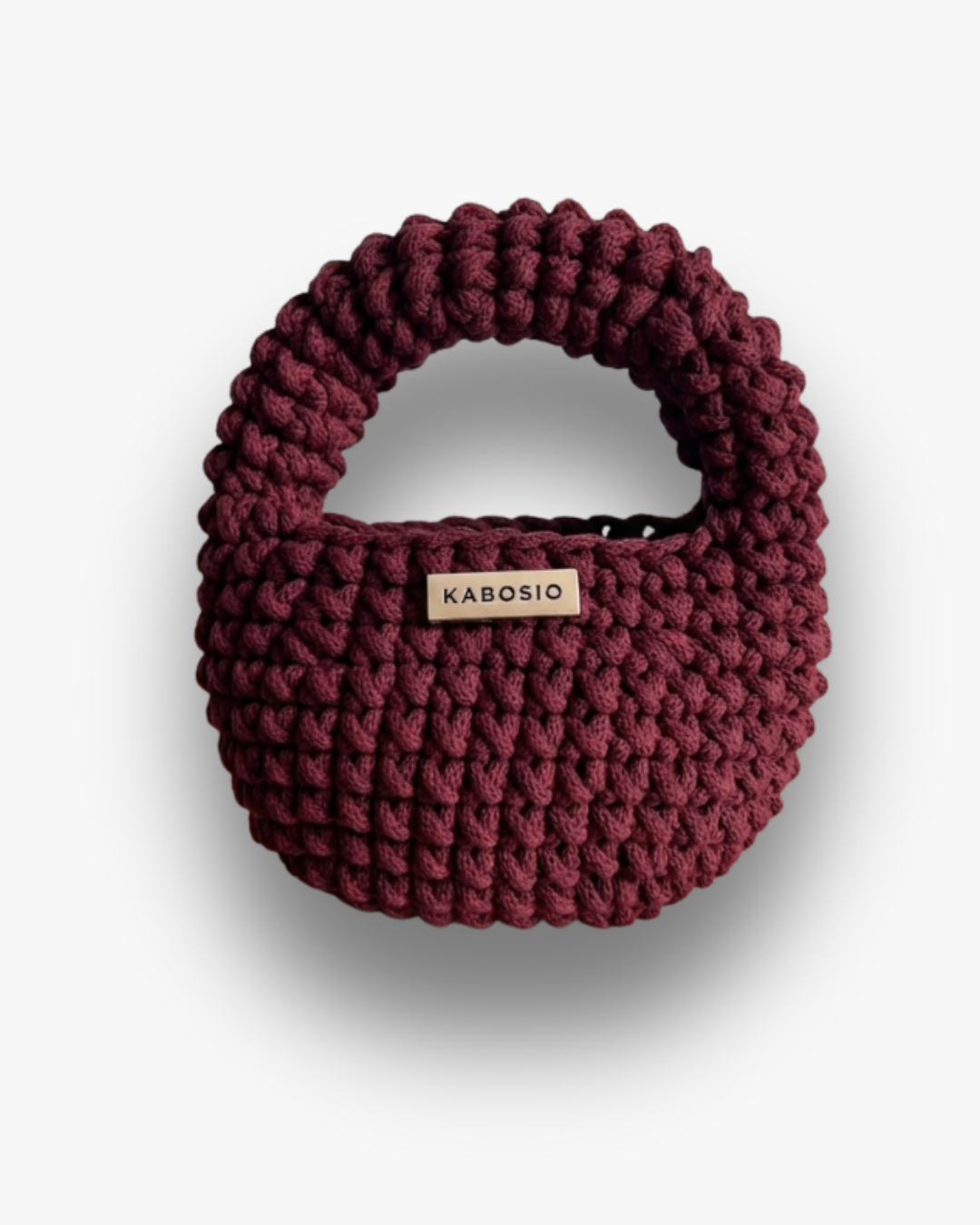Bolso de Mano Kabosio Coco Crochet Granate
