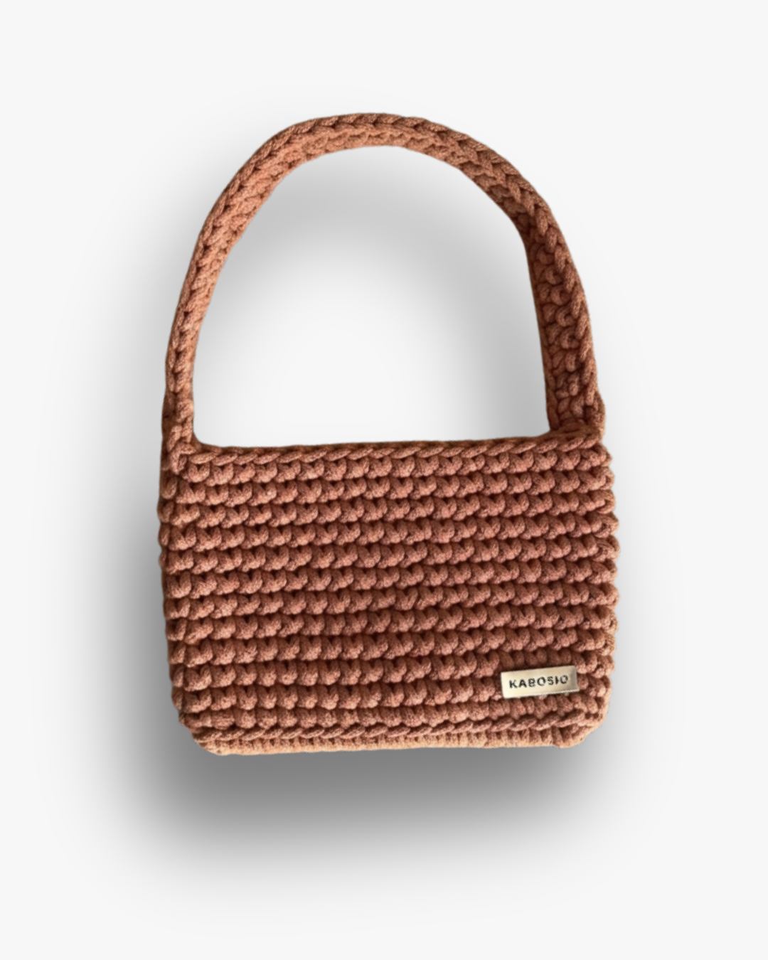Bolso Hombro y Bandolera Kabosio Original Crochet Avellana