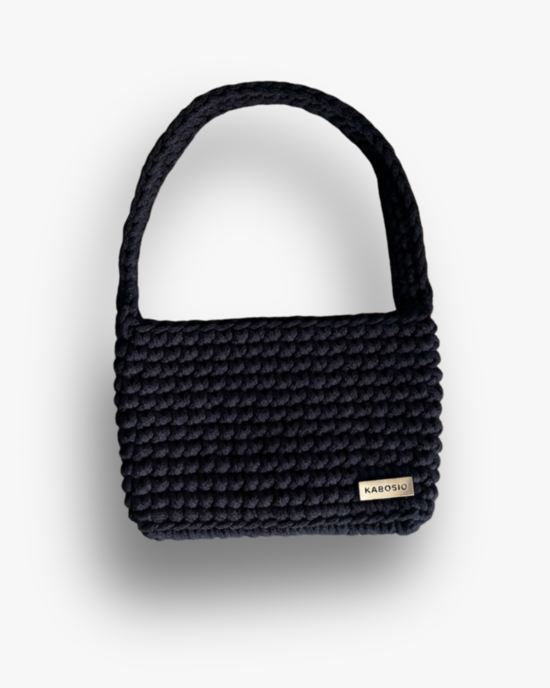 Bolso Hombro y Bandolera Kabosio Original Crochet Negro