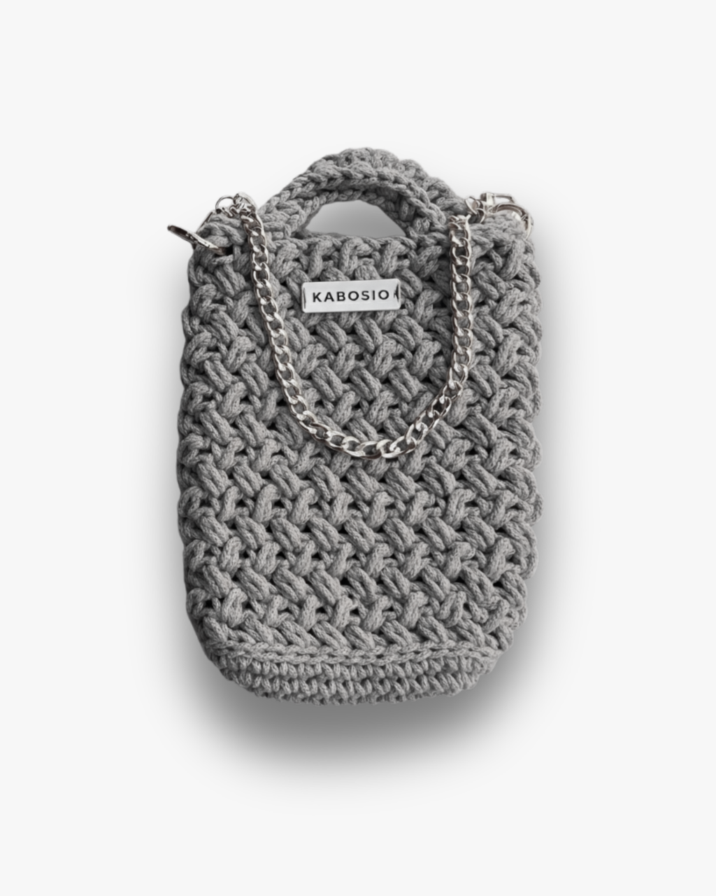 Bolso Bandolera Kabosio Hobo Crochet Gris