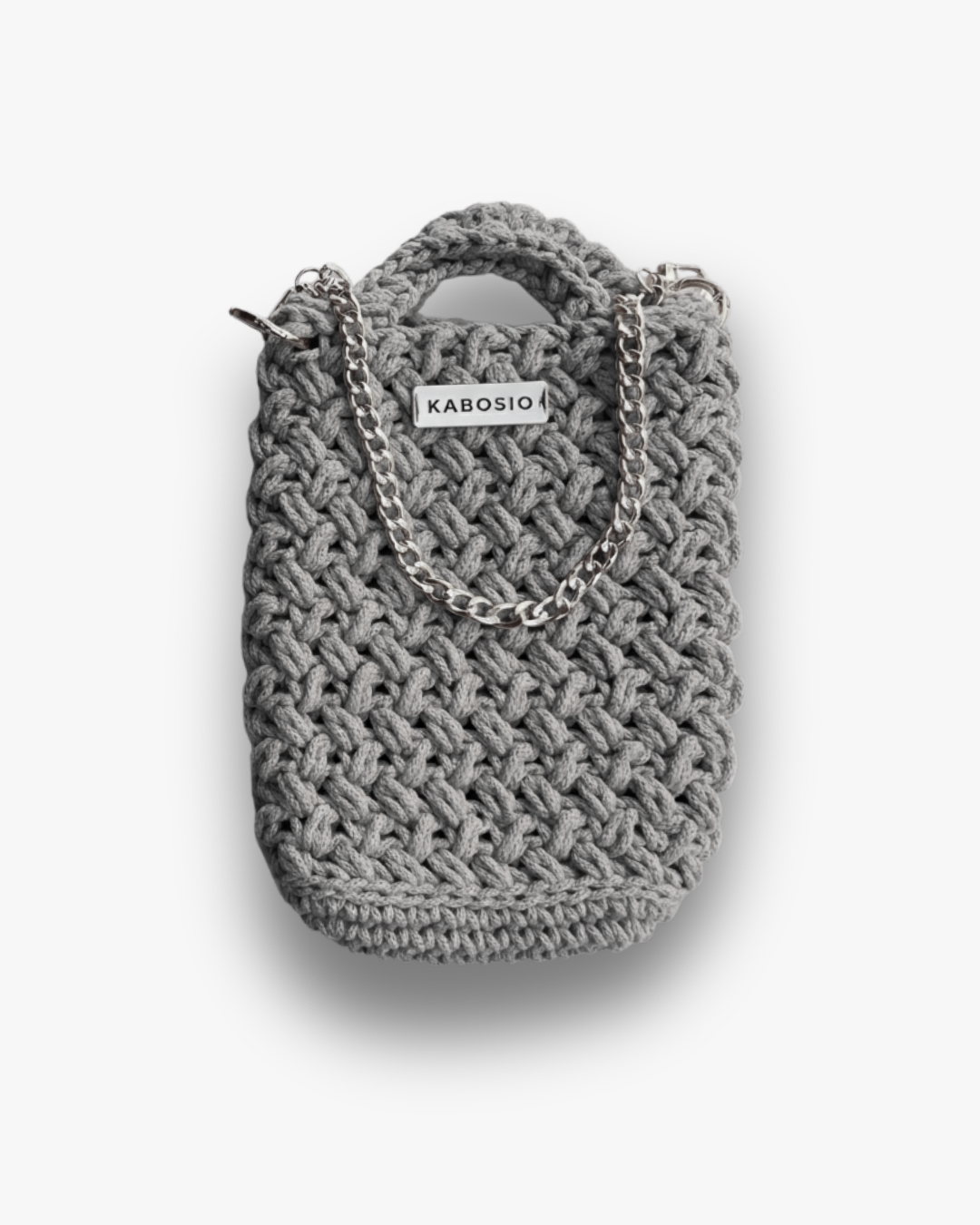 Bolso Bandolera Kabosio Hobo Crochet Gris