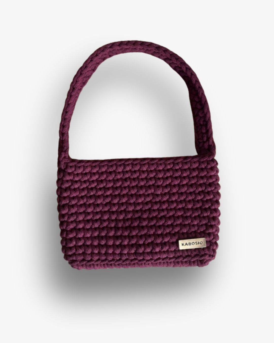 Bolso Hombro y Bandolera Kabosio Original Crochet Granate