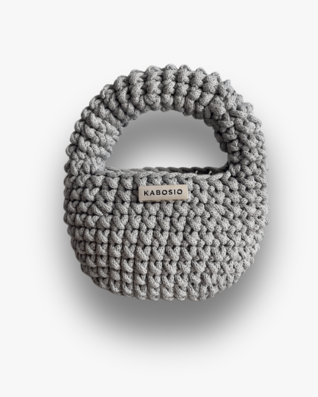 Bolso de Mano Kabosio Coco Crochet Gris