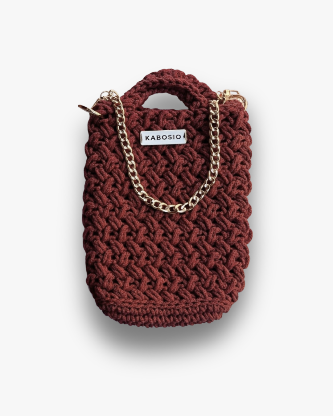 Bolso Bandolera Kabosio Hobo Crochet Granate