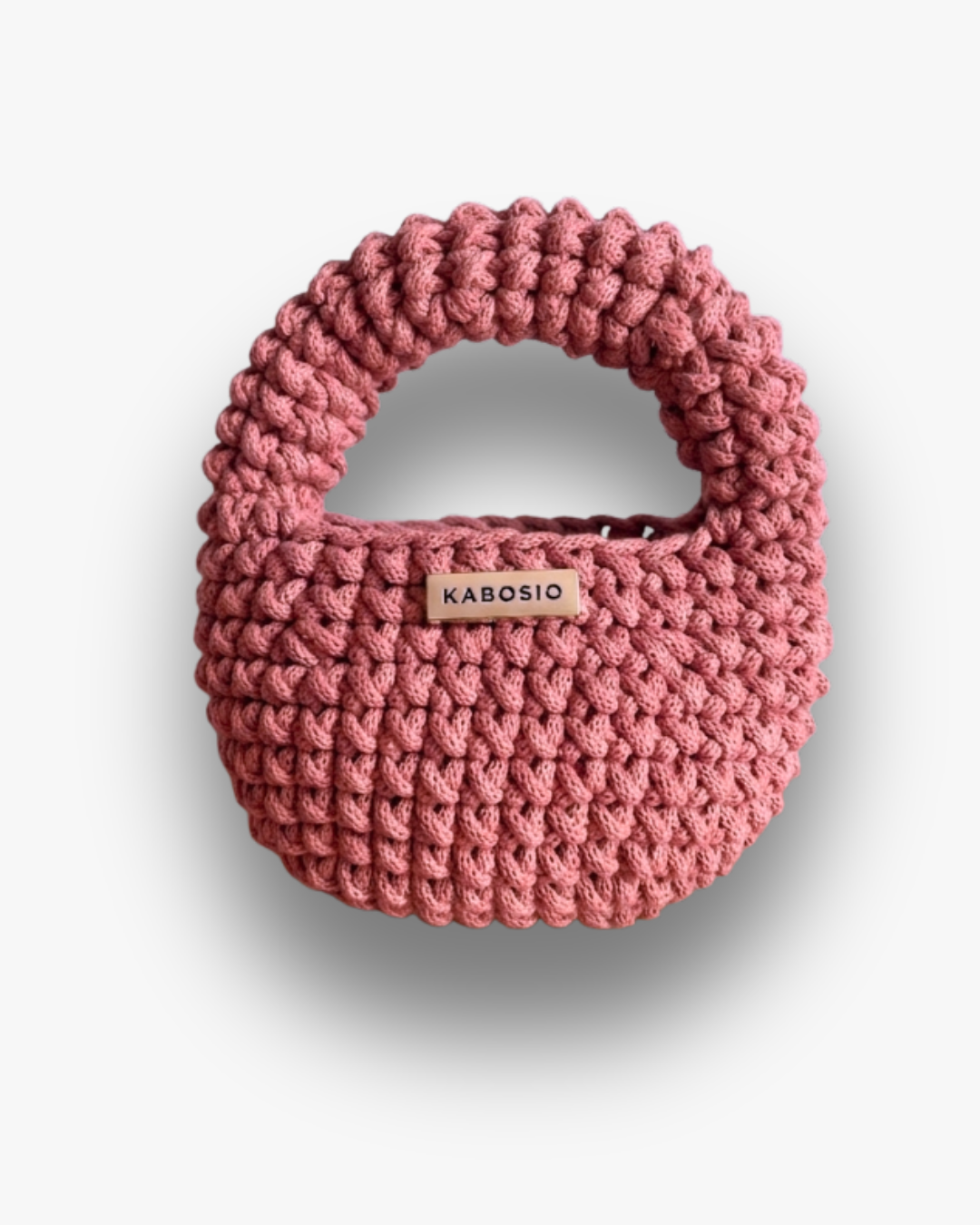 Bolso de Mano Kabosio Coco Crochet Rosa