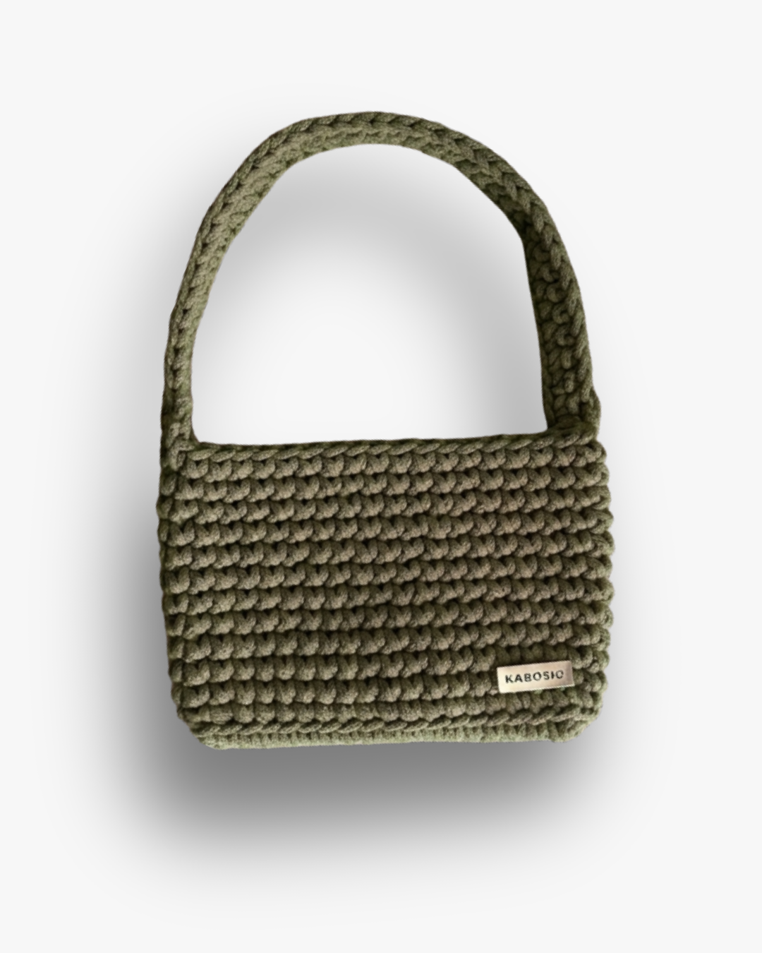 Bolso Hombro y Bandolera Kabosio Original Crochet Aguacate