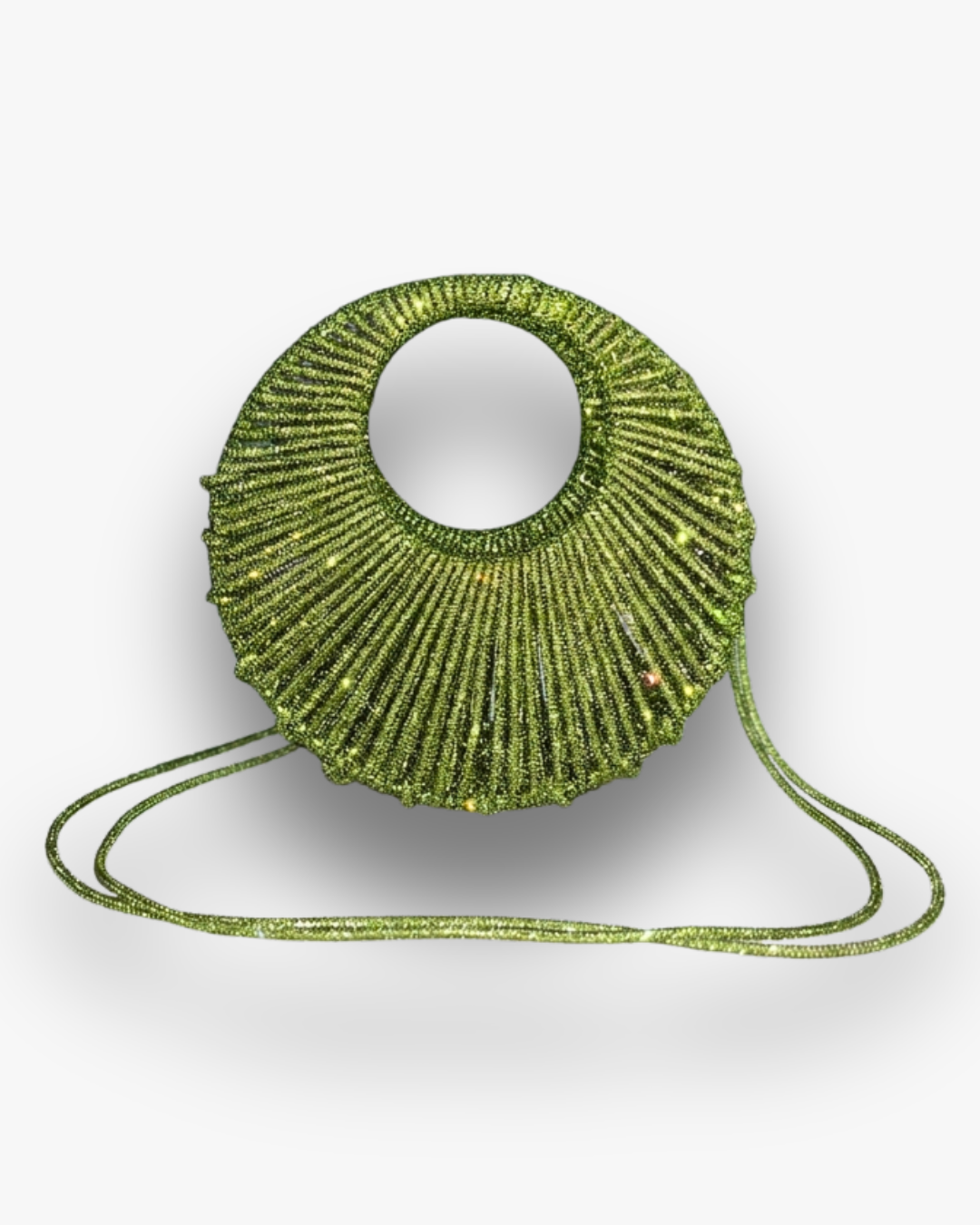 Bolso de Fiesta Kabosio Eclipse Macramé Verde