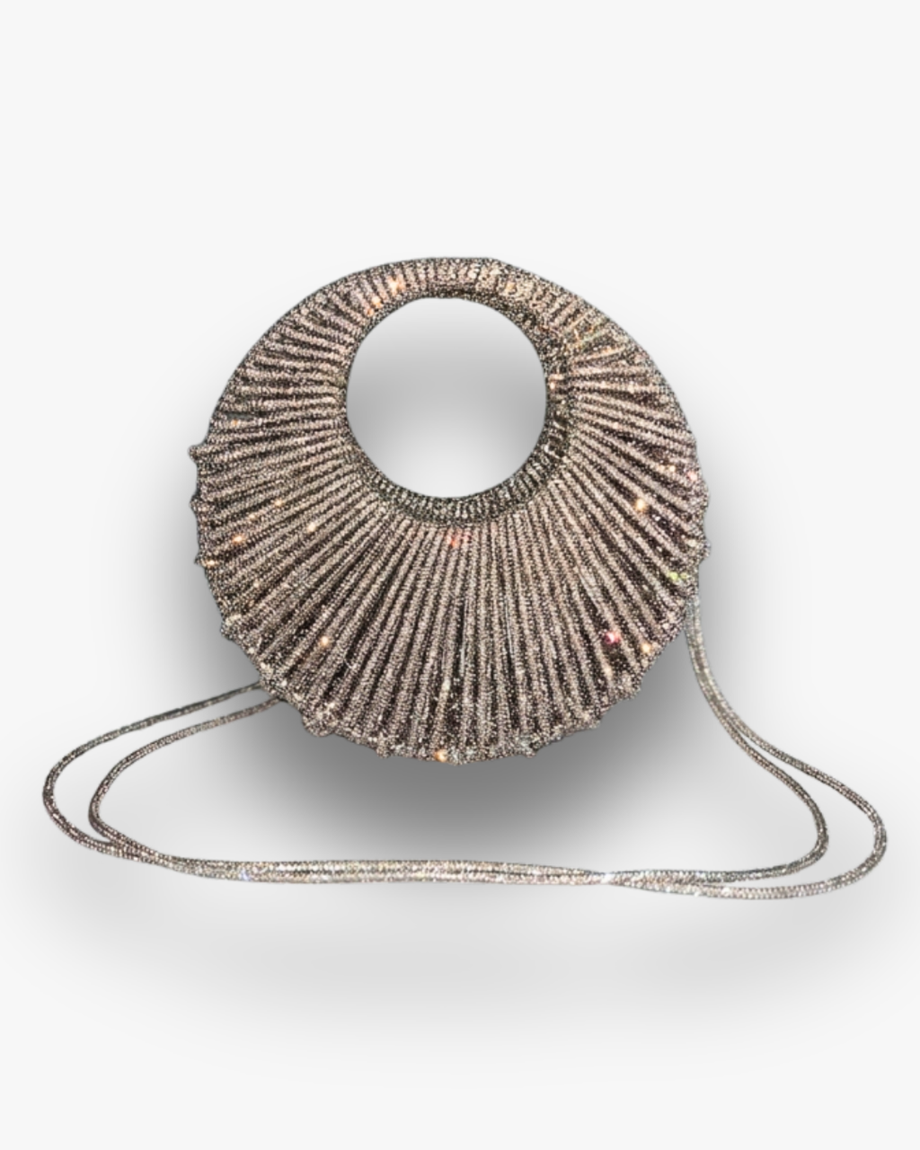 Bolso de Fiesta Kabosio Eclipse Macramé Plata