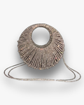Bolso de Fiesta Kabosio Eclipse Macramé Plata