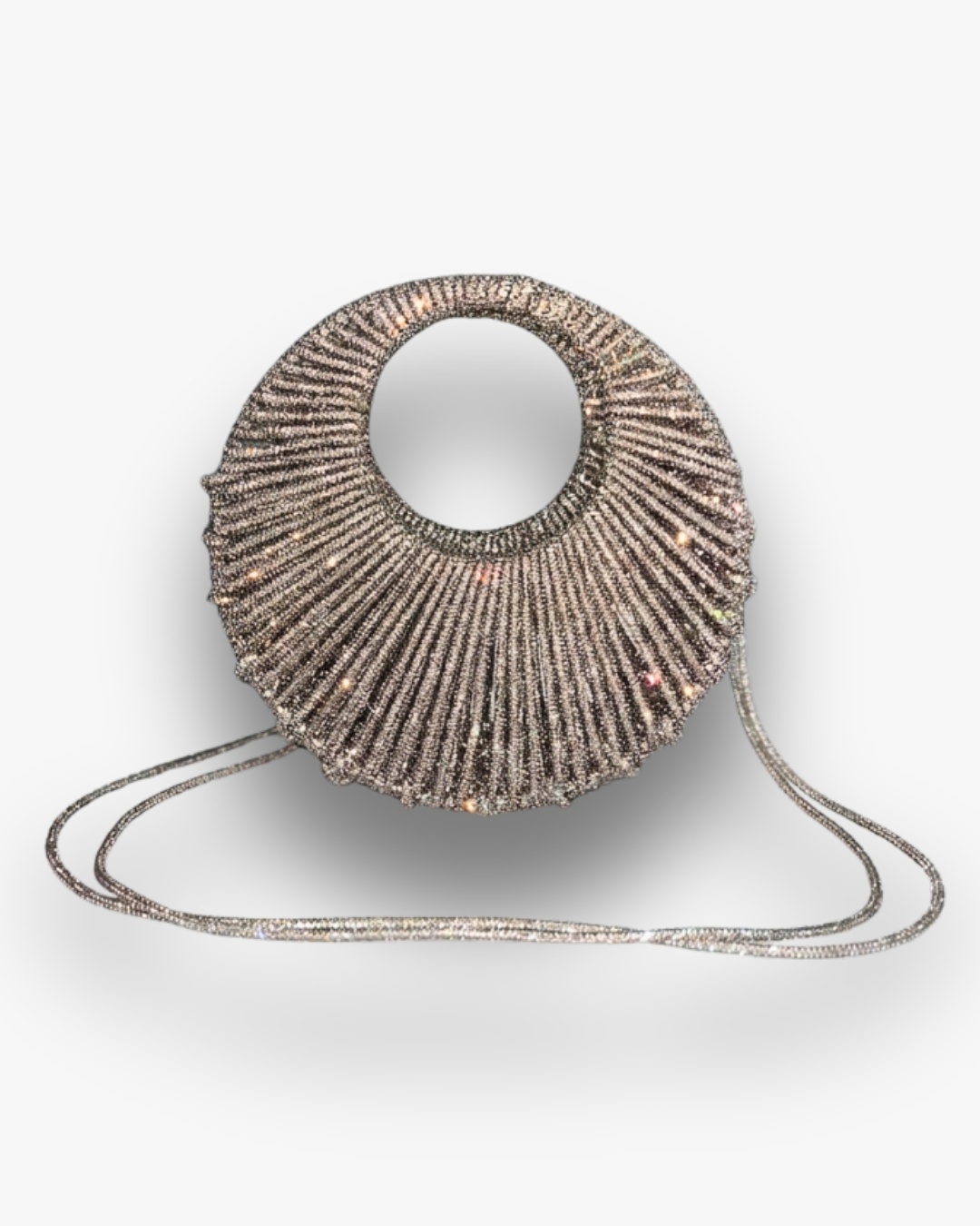 Bolso de Fiesta Kabosio Eclipse Macramé Plata