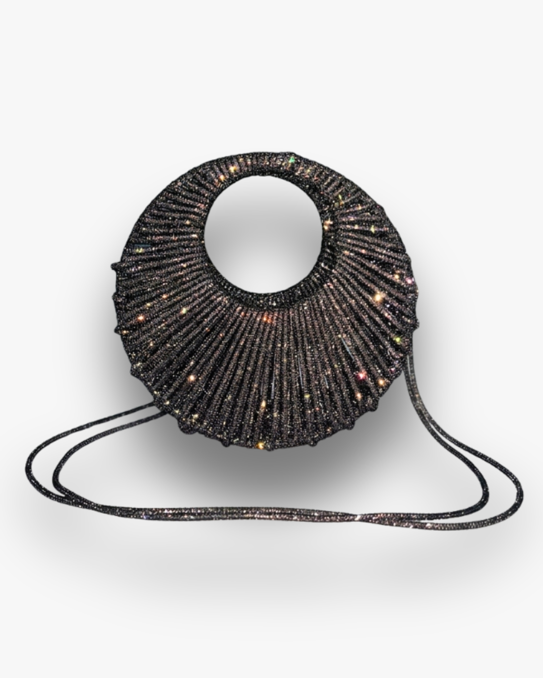 Bolso de Fiesta Kabosio Eclipse Macramé Negro