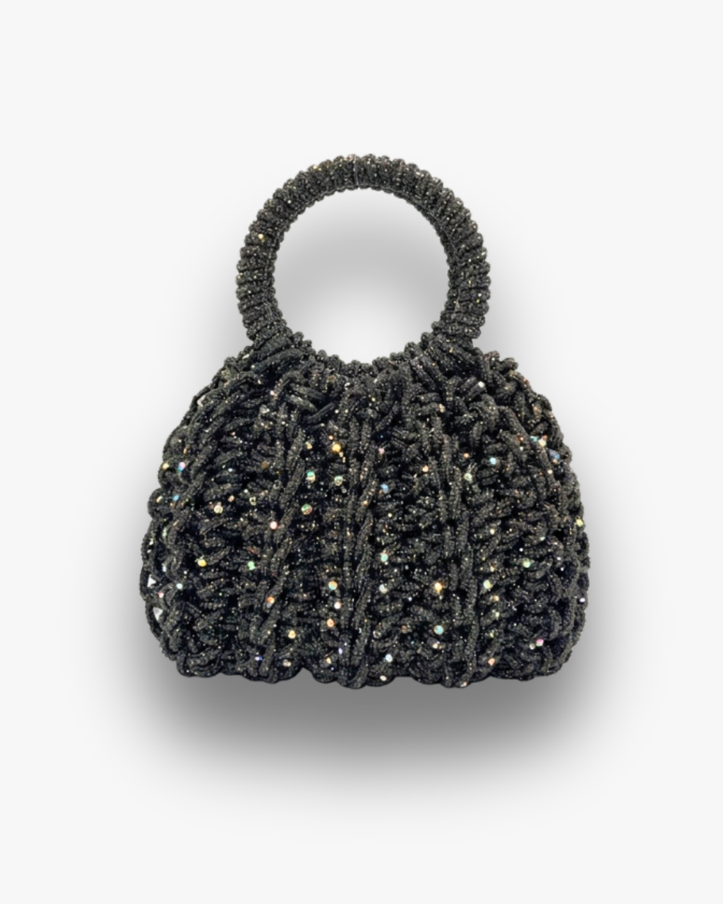 Bolso de Fiesta Kabosio Aura Crochet Negro