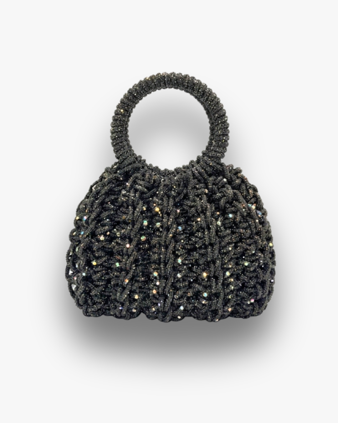 Bolso de Fiesta Kabosio Aura Crochet Negro