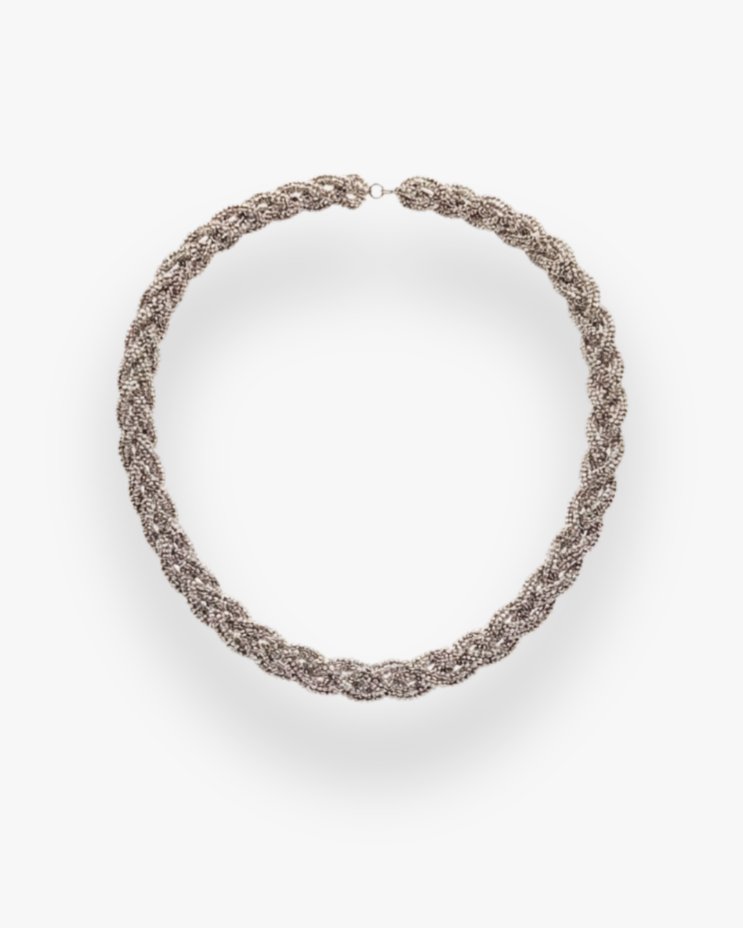Choker Cristal Crochet Plata
