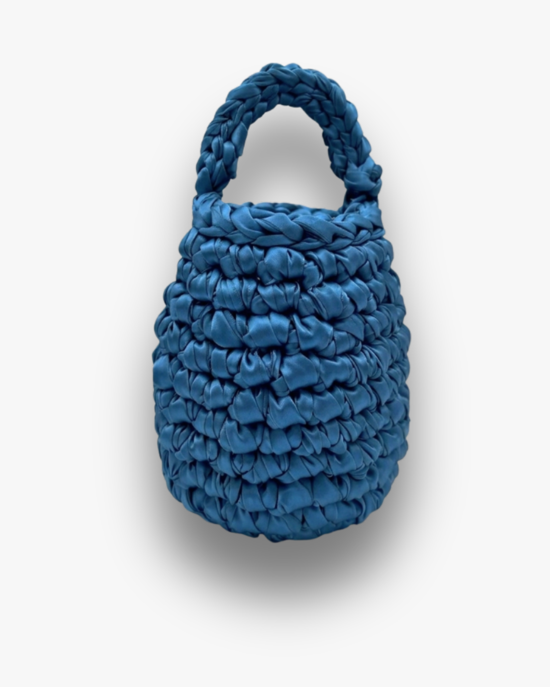 Bolso de Mano Kabosio Perla Crochet Azul
