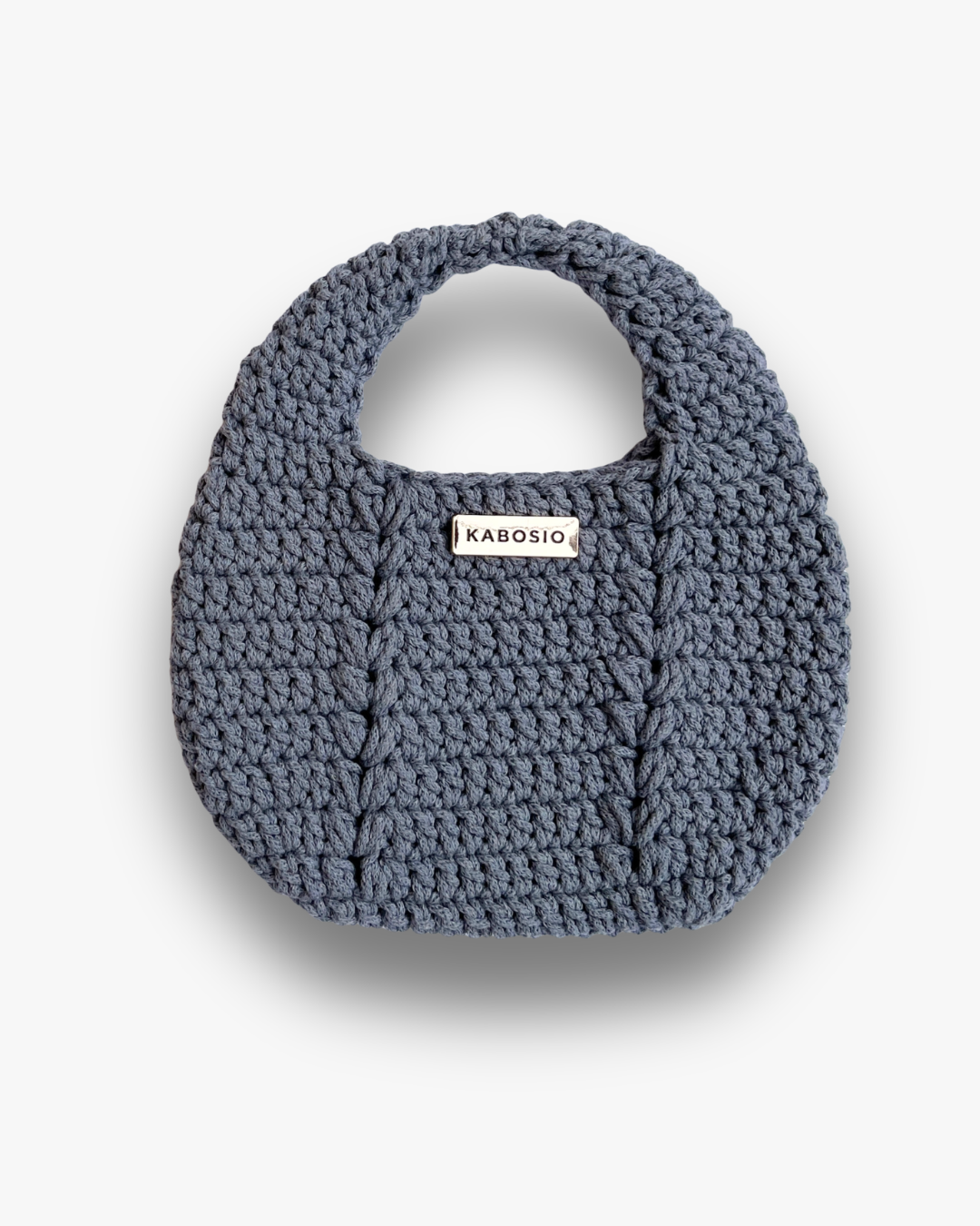 Bolso de Mano Kabosio Luna Crochet Gris