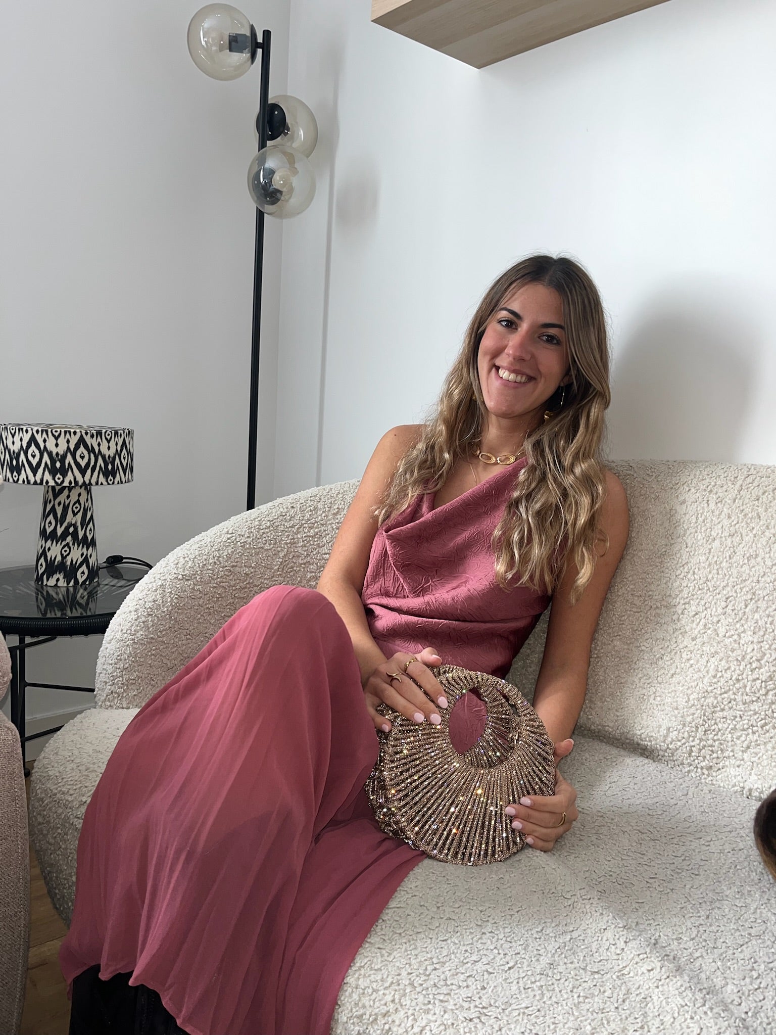 Bolso de Fiesta Kabosio Eclipse Macramé Oro