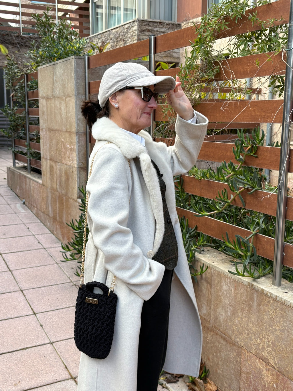 Bolso Bandolera Kabosio Hobo Crochet Negro