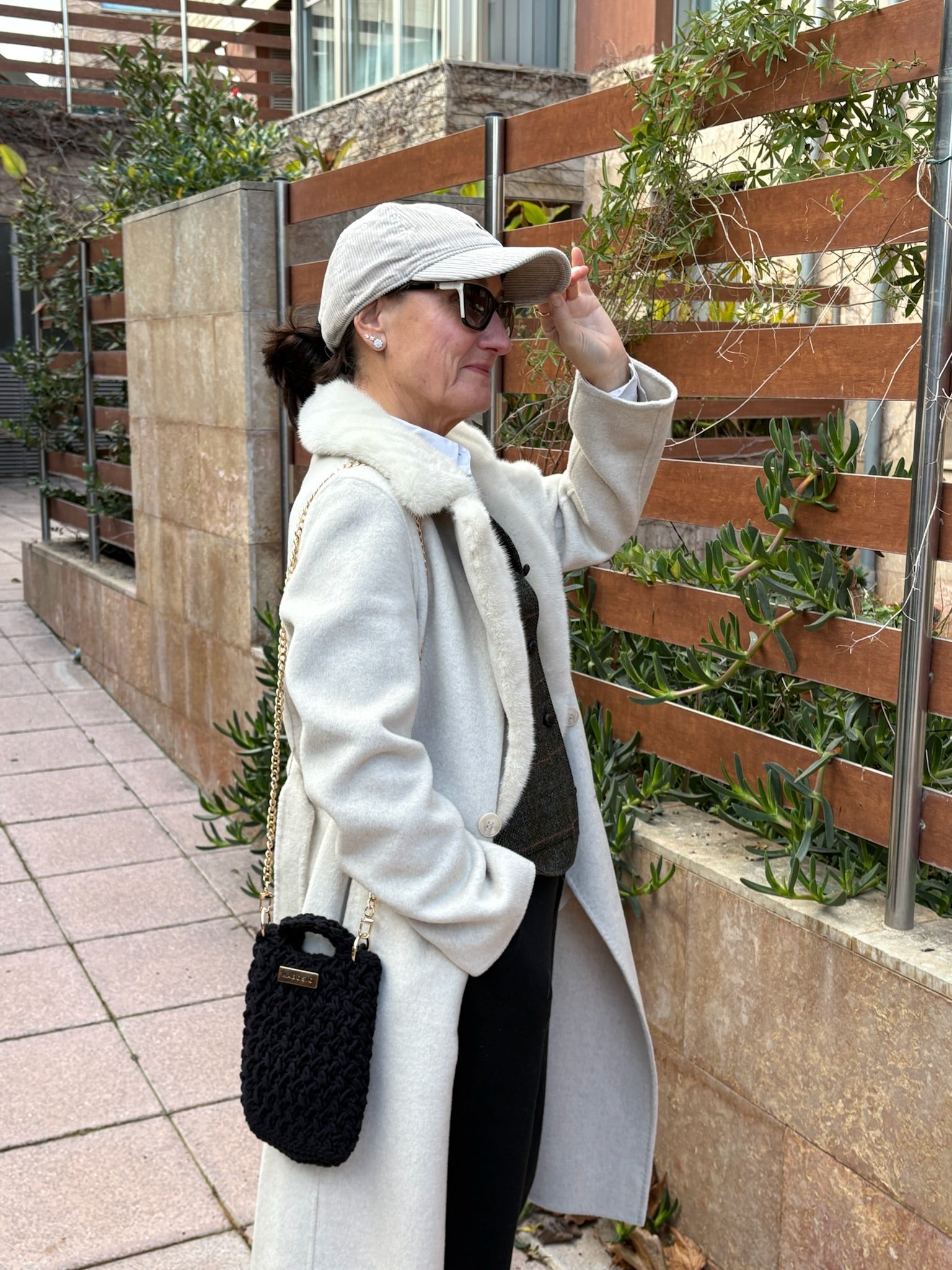 Bolso Bandolera Kabosio Hobo Crochet Negro