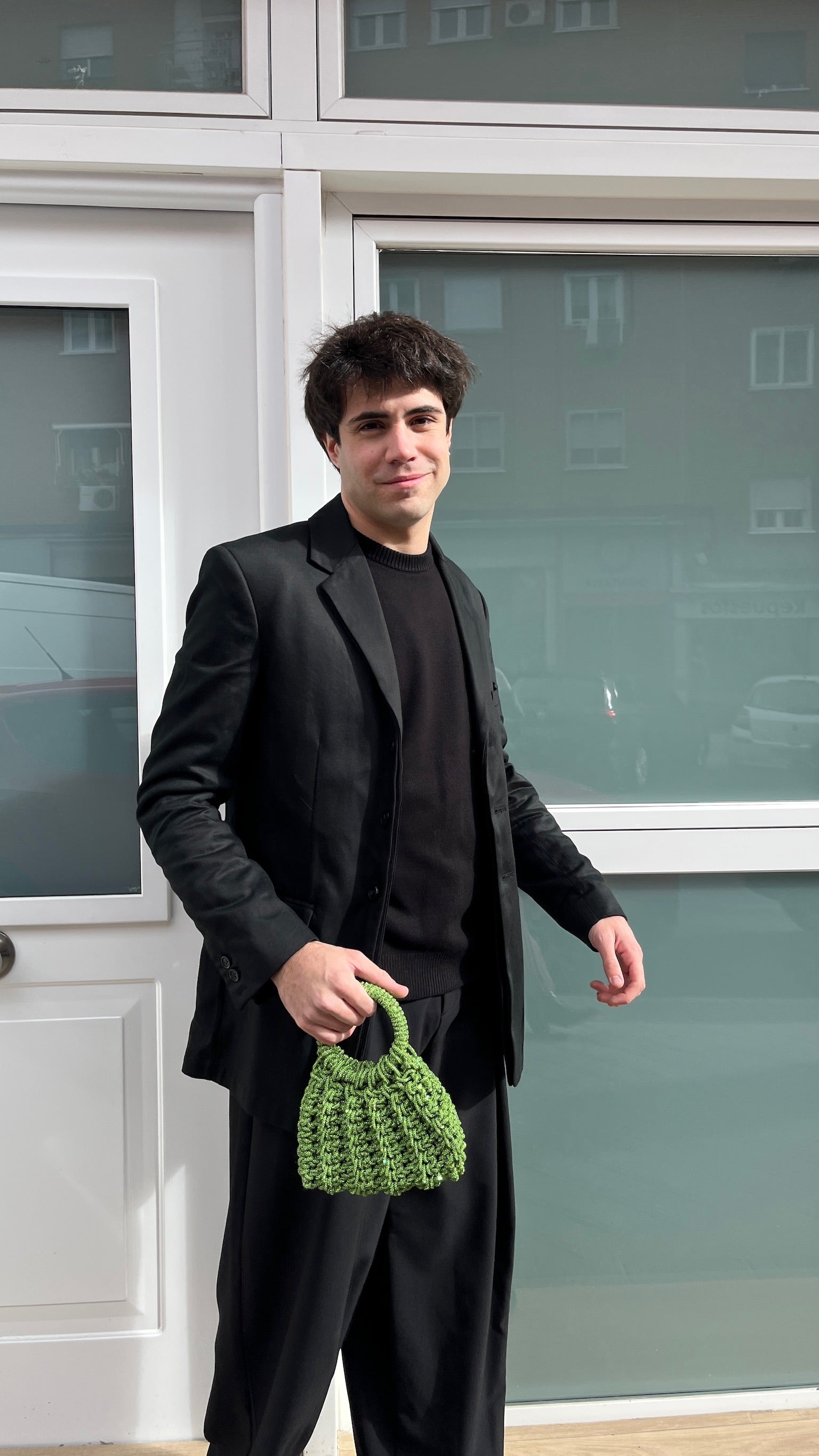 Bolso de Fiesta Kabosio Aura Crochet Verde