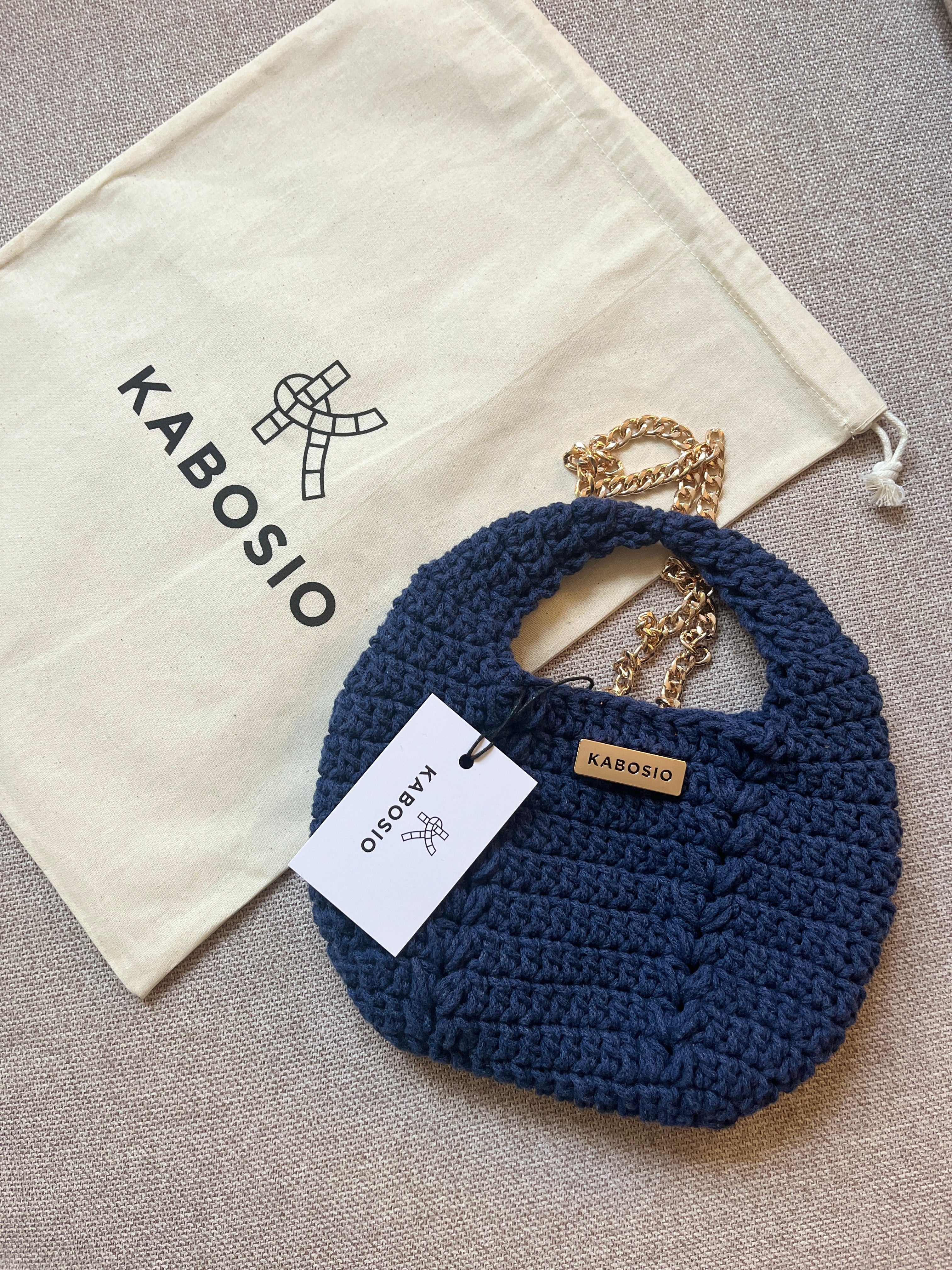 Bolso de Mano Kabosio Luna Crochet Vaquero