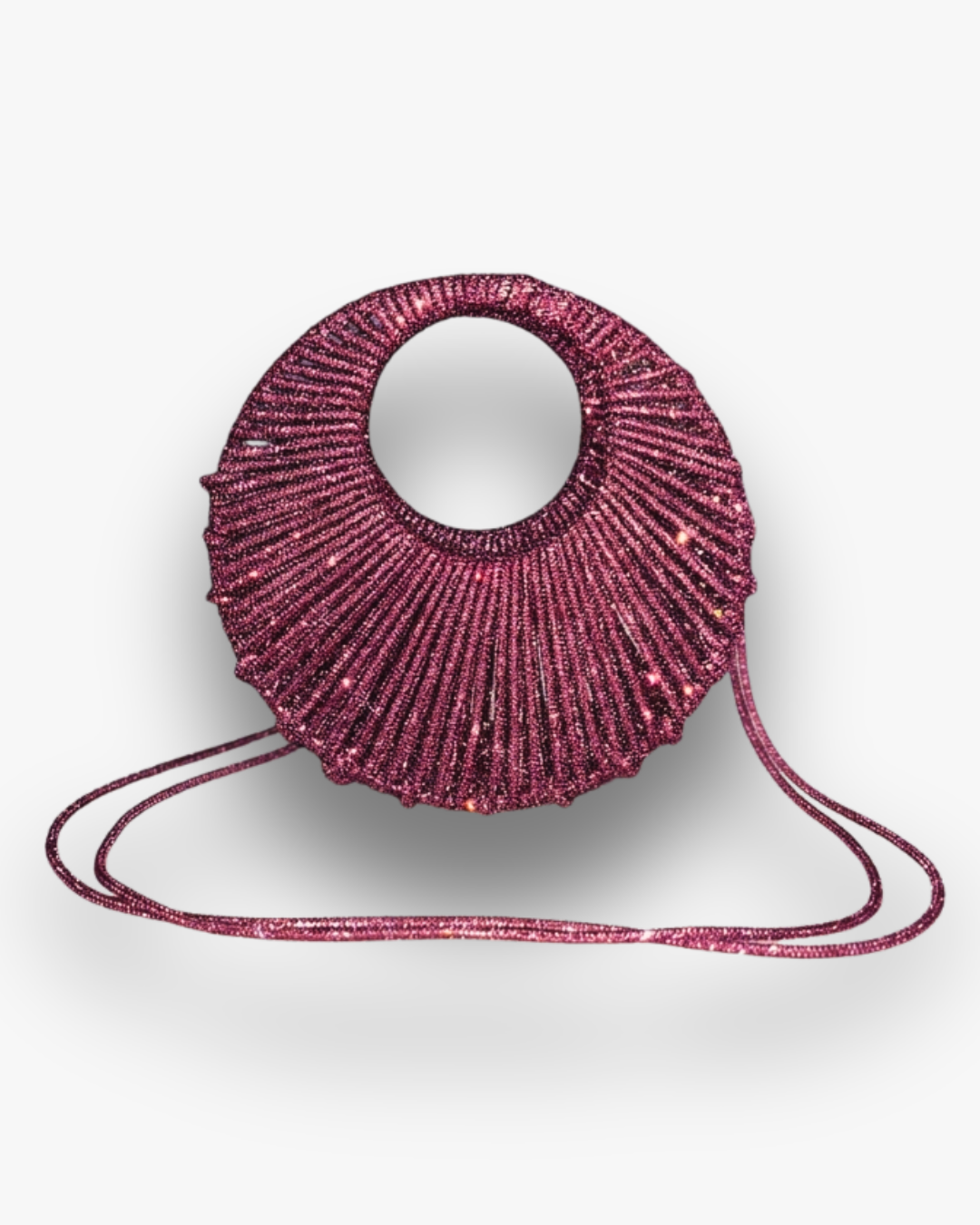 Bolso de Fiesta Kabosio Eclipse Macramé Morado