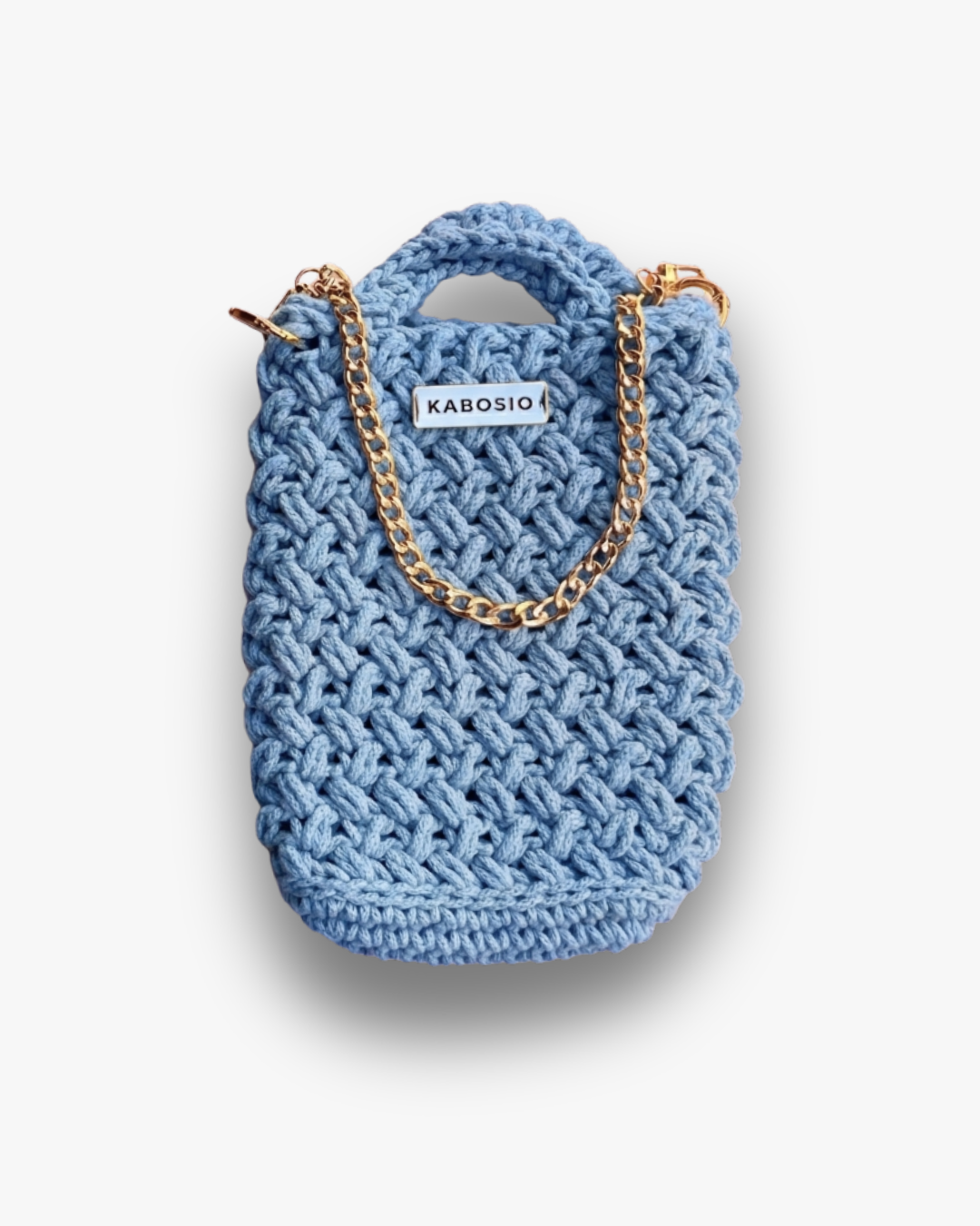 Bolso Bandolera Kabosio Hobo Crochet Baby-Blue