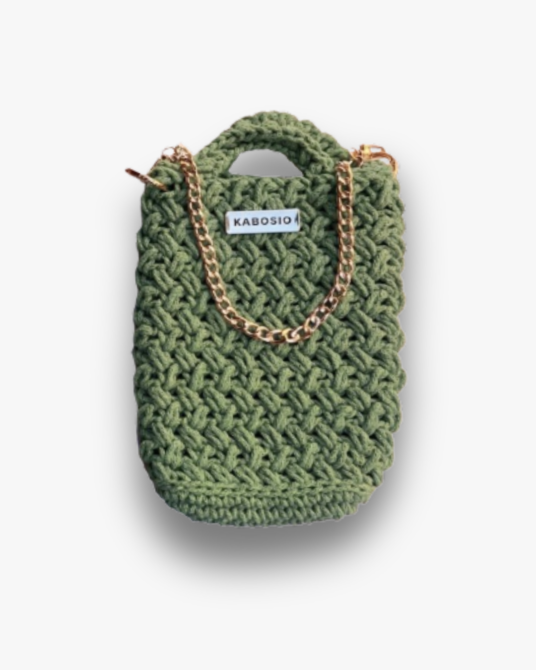 Bolso Bandolera Kabosio Hobo Crochet Eucalipto