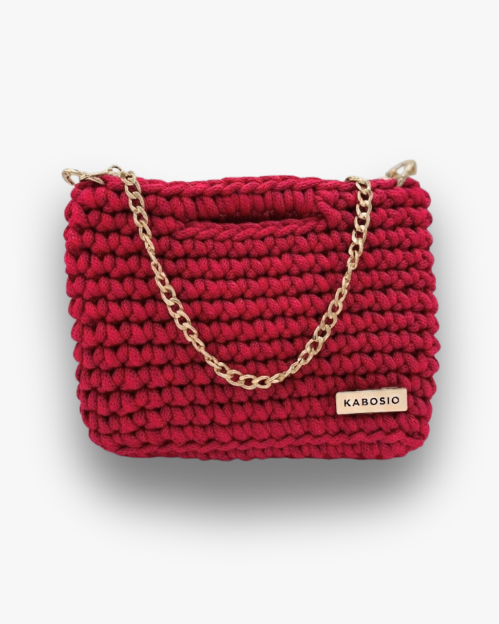 Bolso Bandolera Kabosio Mini Crochet Rojo