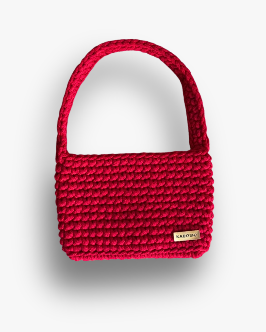 Bolso Hombro y Bandolera Kabosio Original Crochet Rojo