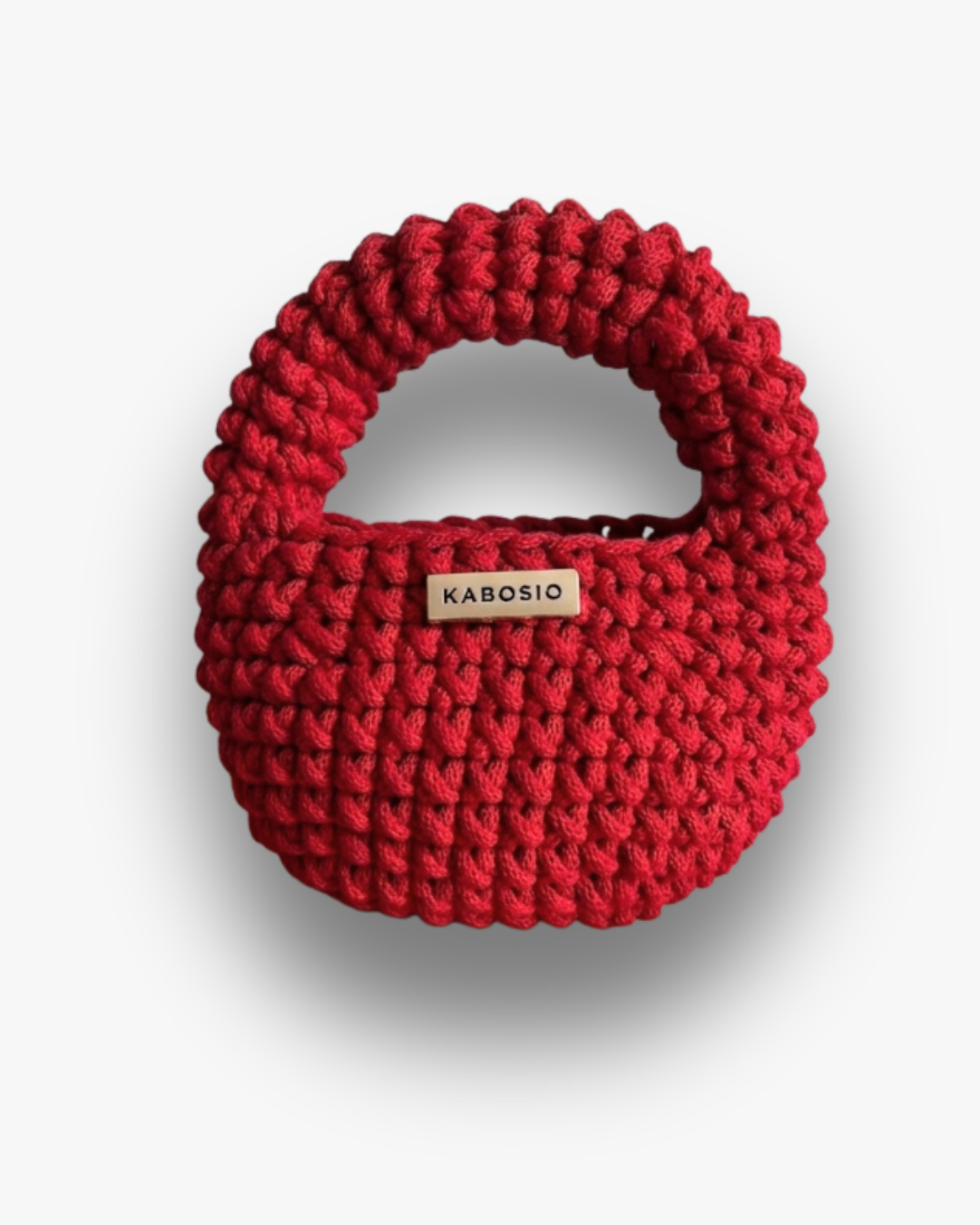 Bolso de Mano Kabosio Coco Crochet Rojo