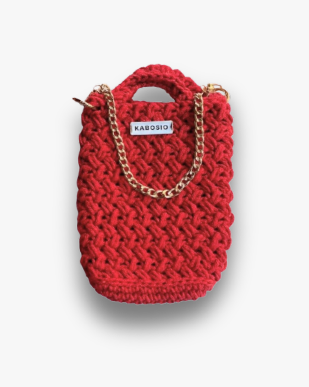 Bolso Bandolera Kabosio Hobo Crochet Rojo