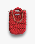 Bolso Bandolera Kabosio Hobo Crochet Rojo