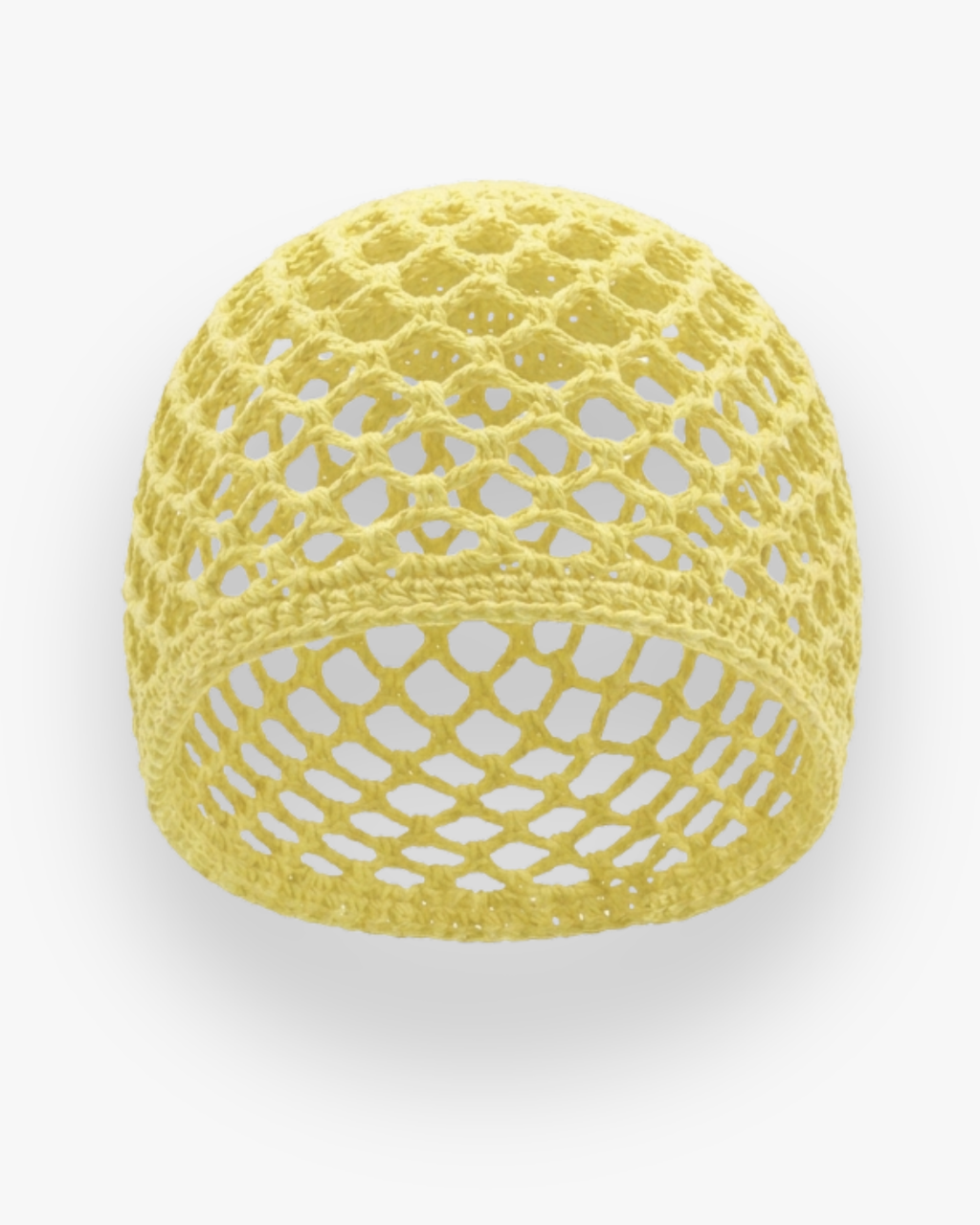 Casquete Mesh Hat de Crochet Mantequilla