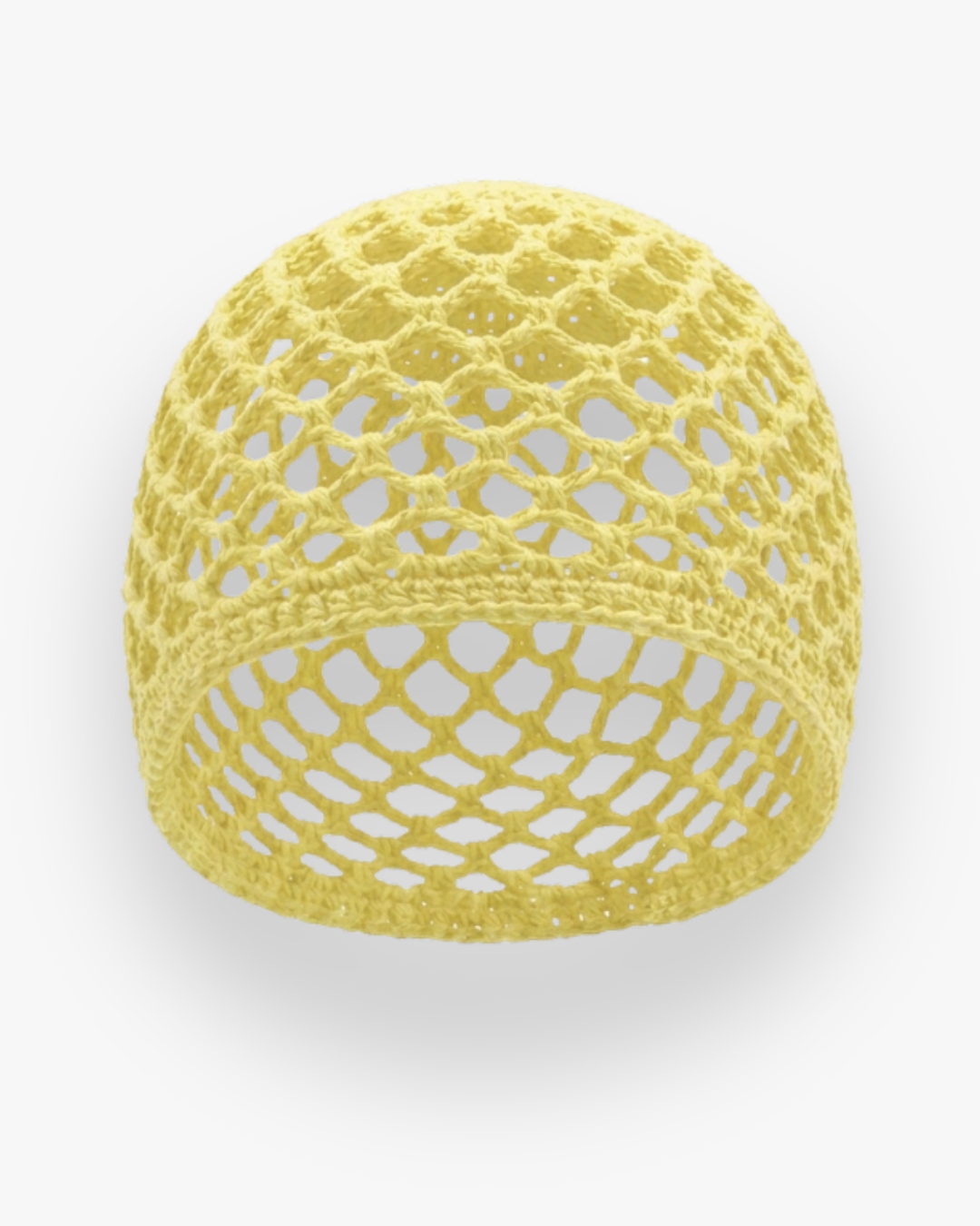 Casquete Mesh Hat de Crochet Mantequilla