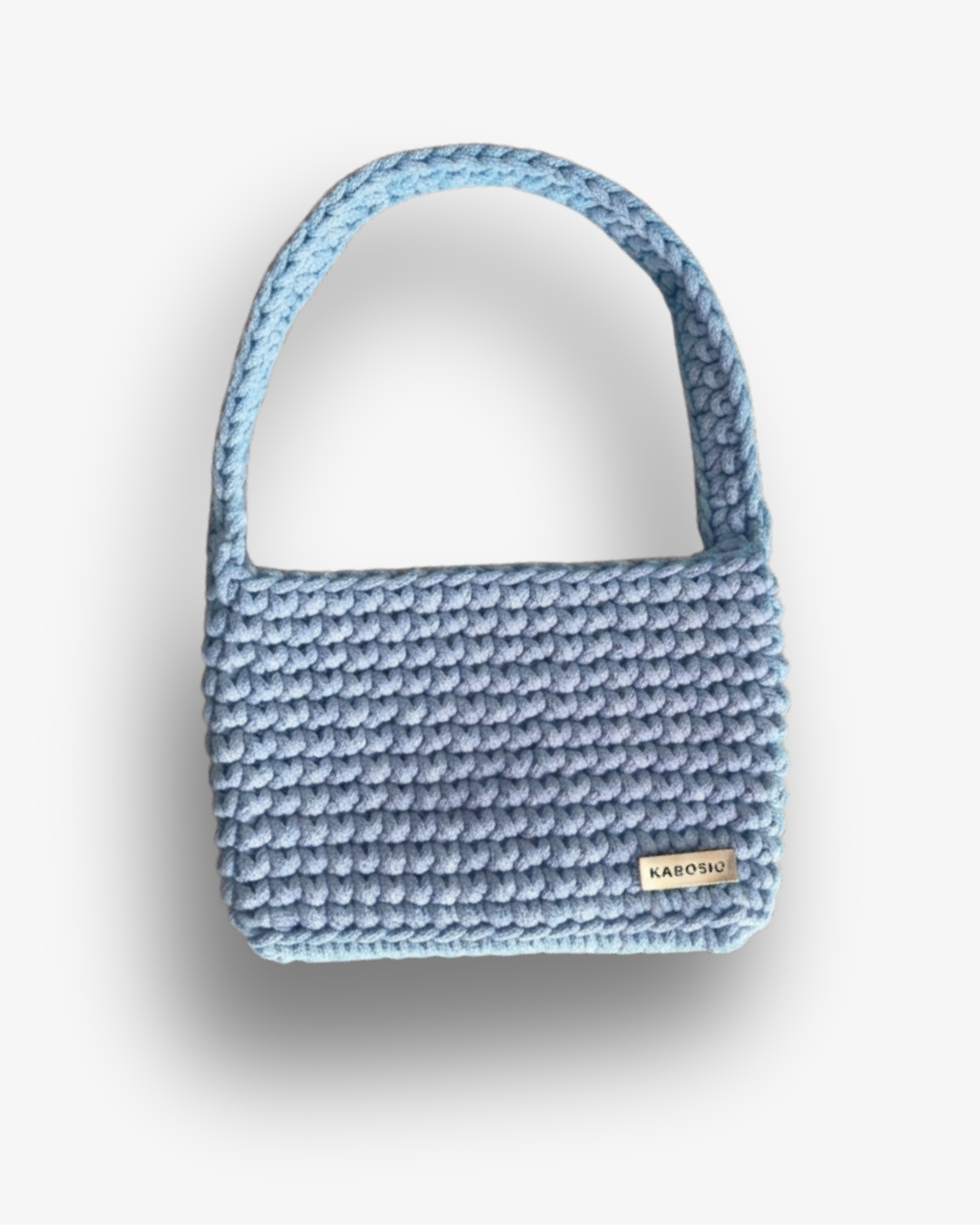 Bolso Hombro y Bandolera Kabosio Original Crochet Baby-Blue