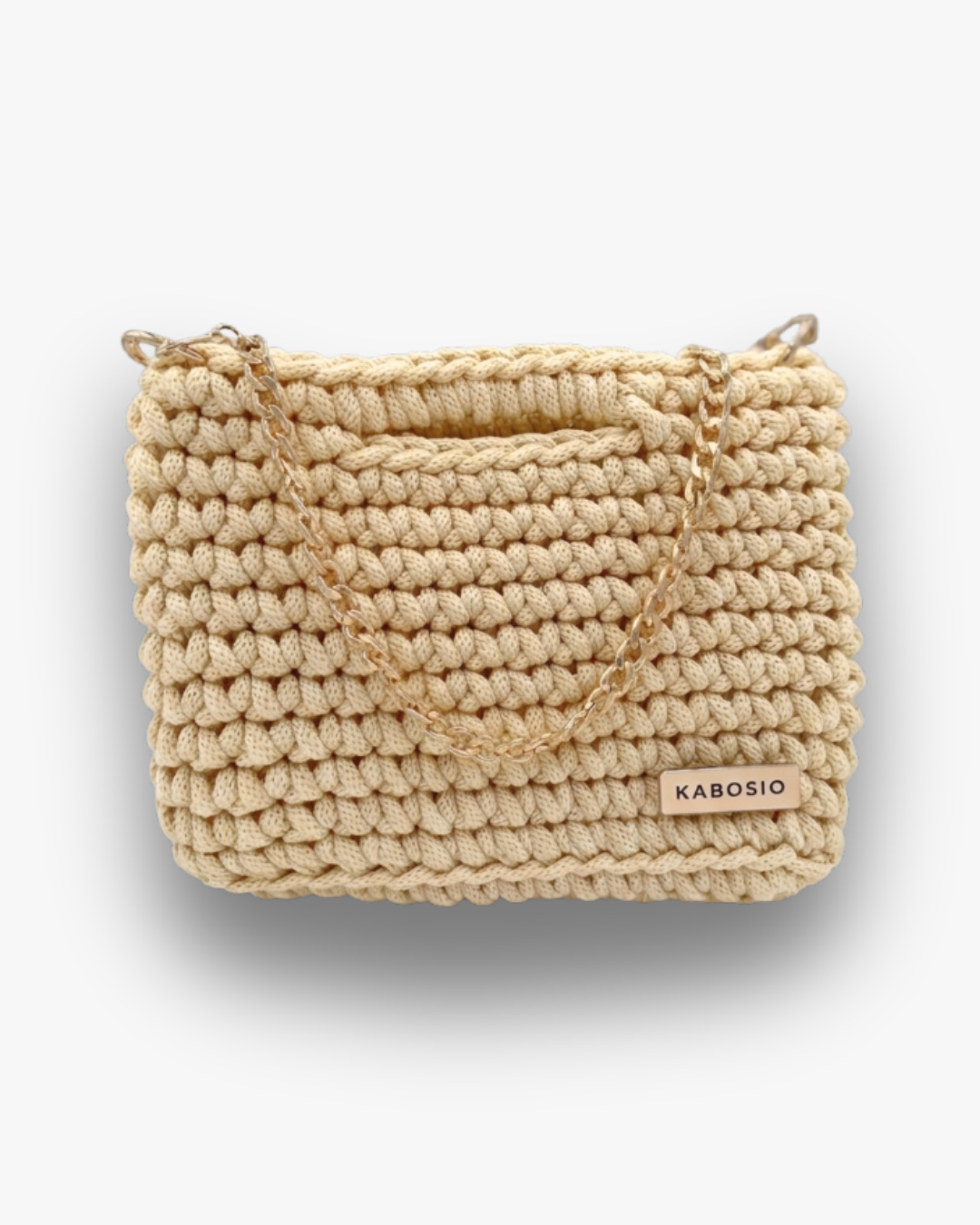Bolso Bandolera Kabosio Mini Crochet Mantequilla