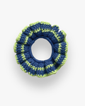 Coletero Scrunchie de Crochet Marino-Lima