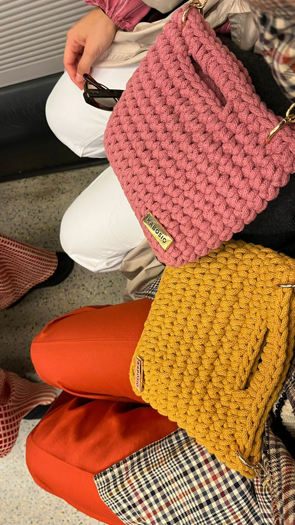 Bolso Bandolera Kabosio Mini Crochet Rosa