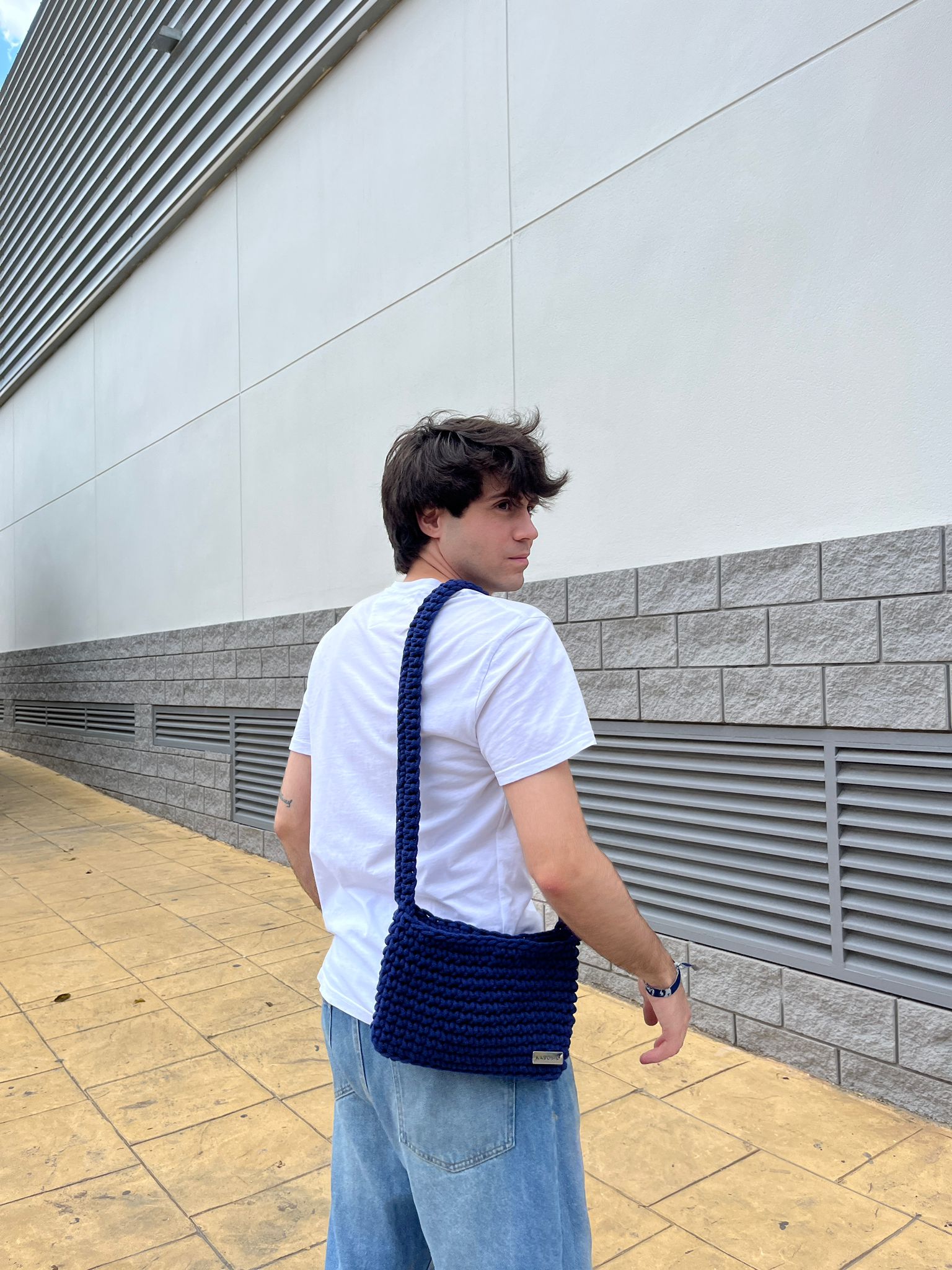 Bolso Hombro y Bandolera Kabosio Original Crochet Tinta