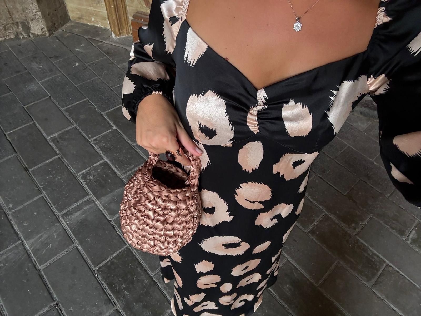 Bolso de Mano Kabosio Perla Crochet Avellana